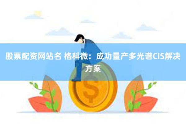 股票配资网站名 格科微：成功量产多光谱CIS解决方案