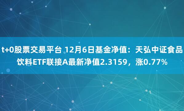 t+0股票交易平台 12月6日基金净值：天弘中证食品饮料ETF联接A最新净值2.3159，涨0.77%