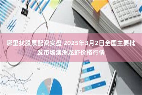 哪里找股票配资实盘 2025年3月2日全国主要批发市场澳洲龙虾价格行情